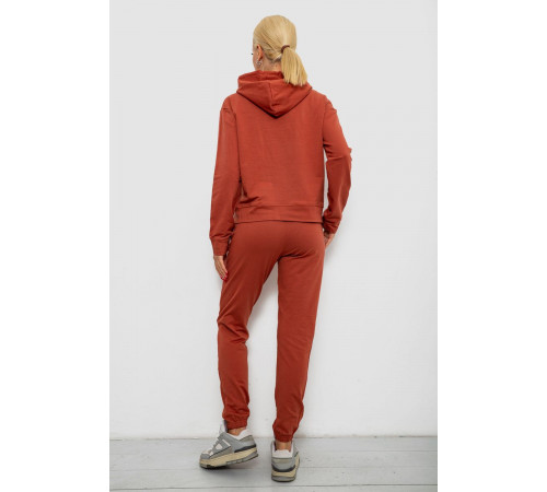 Спортивний костюм жіночий двонитка, колір теракотовий, 214R1419-004