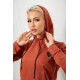 Спортивний костюм жіночий двонитка, колір теракотовий, 214R1419-004