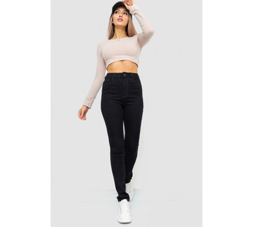 Джинси жіночі стрейч 214R1443, колір Чорний