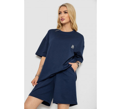 Костюм жіночий повсякденний, колір темно-синій, 241R5004