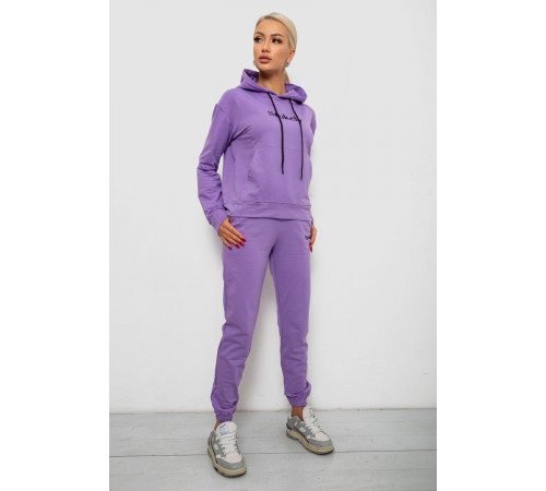 Спортивний костюм жіночий двонитка, колір бузковий, 214R1419-006