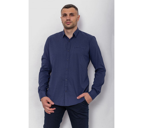 Сорочка чоловіча класична, колір синій, 244R4686