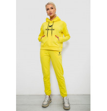 Спортивний костюм жіночий двонитка, колір жовтий, 214R1419-007