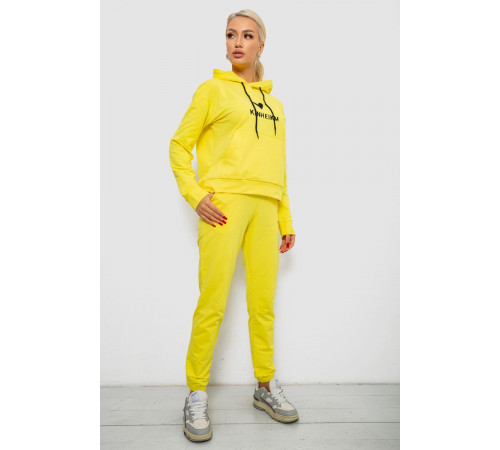 Спортивний костюм жіночий двонитка, колір жовтий, 214R1419-007