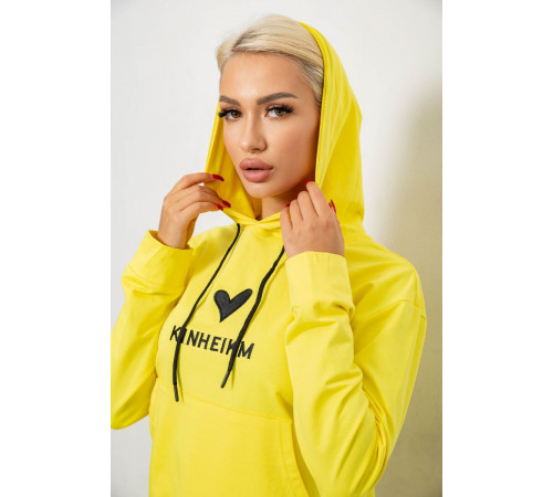 Спортивний костюм жіночий двонитка, колір жовтий, 214R1419-007