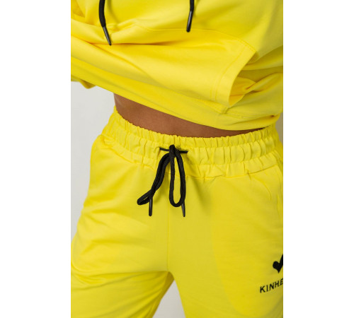 Спортивний костюм жіночий двонитка, колір жовтий, 214R1419-007