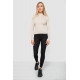 Водолазка женская в рубчик, цвет светло-бежевый, 214R91306