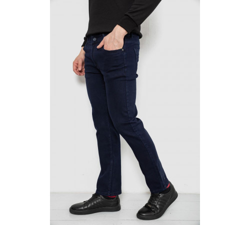 Джинси чоловічі однотонні Straight, колір синій, 244R1049-1