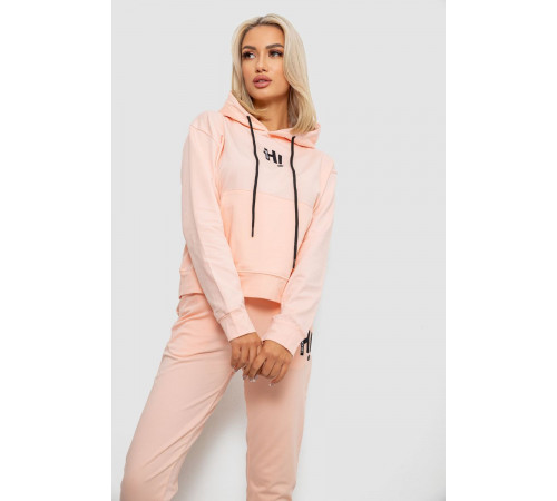 Спортивний костюм жіночий двонитка, колір персиковий, 214R1419-003