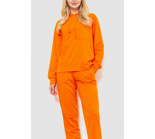 Спортивный костюм женский двухнитка, цвет оранжевый, 244R009