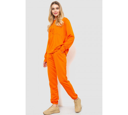 Спортивный костюм женский двухнитка, цвет оранжевый, 244R009