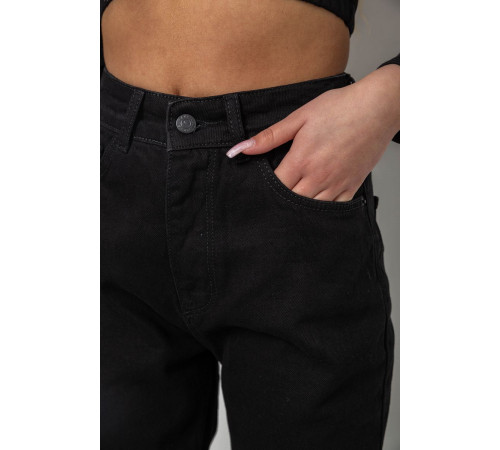 Джинсы женские MOM, цвет черный, 244R1382