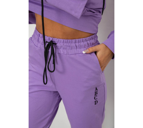 Спортивный костюм женский двухнитка, цвет сиреневый, 214R1419-001