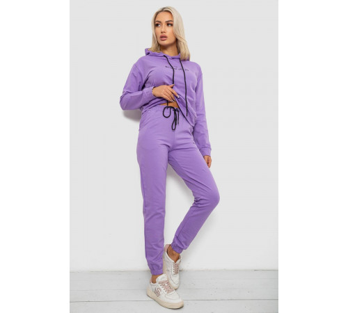 Спортивный костюм женский двухнитка, цвет сиреневый, 214R1419-002