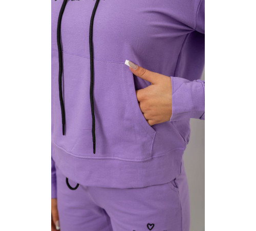 Спортивный костюм женский двухнитка, цвет сиреневый, 214R1419-002