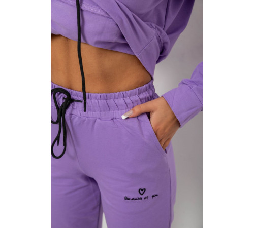Спортивный костюм женский двухнитка, цвет сиреневый, 214R1419-002