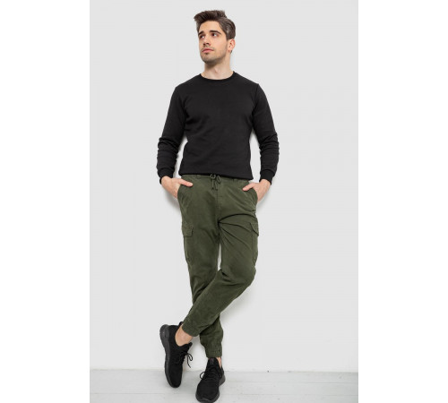Штаны мужские однотонные, цвет хаки, 244R1693