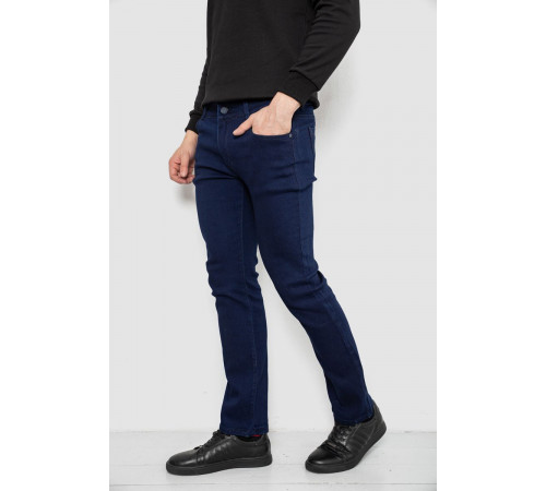 Джинси чоловічі однотонні Straight, колір синій, 244R1050-1