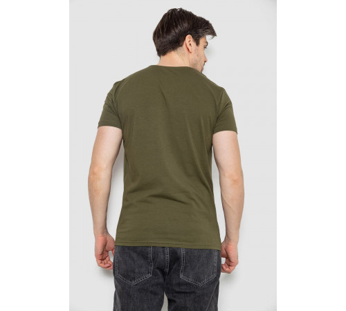 Футболка мужская однотонная базовая, цвет хаки, 244R2409