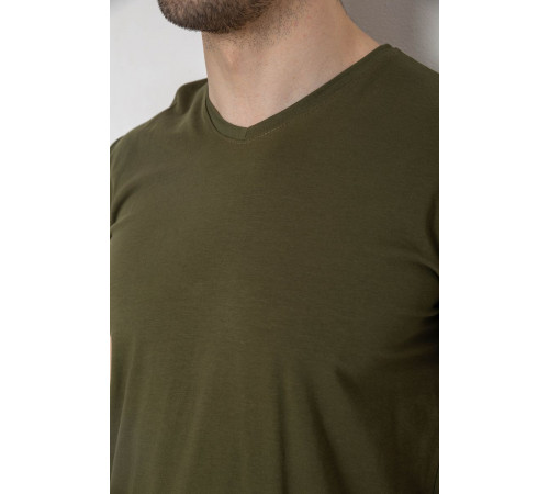 Футболка мужская однотонная базовая, цвет хаки, 244R2409