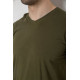 Футболка мужская однотонная базовая, цвет хаки, 244R2409