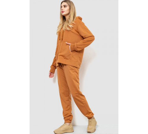Спортивный костюм женский двухнитка, цвет коричневый, 244R009