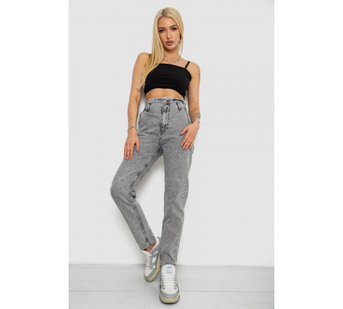 Джинси жіночі Mom-fit, колір сірий, 244R1640S20