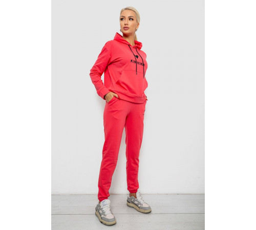 Спортивный костюм женский двухнитка, цвет коралловый, 214R1419-007