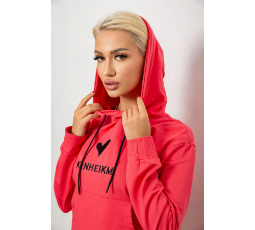 Спортивный костюм женский двухнитка, цвет коралловый, 214R1419-007
