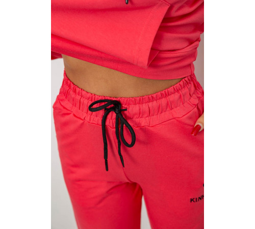 Спортивный костюм женский двухнитка, цвет коралловый, 214R1419-007