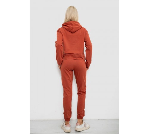 Спортивний костюм жіночий двонитка, колір теракотовий, 214R1419-002