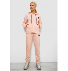 Спортивний костюм жіночий двонитка, колір персиковий, 214R1419-004