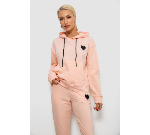 Спортивний костюм жіночий двонитка, колір персиковий, 214R1419-004