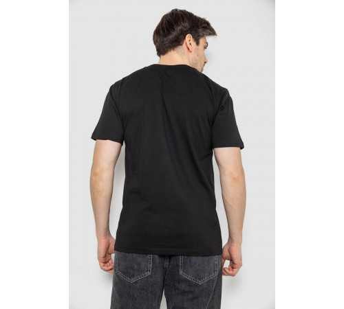 Футболка мужская с принтом, цвет черный, 244R5996