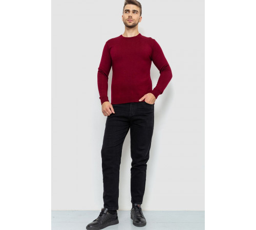 Свитер мужской однотонный, цвет бордовый, 161R1770-1