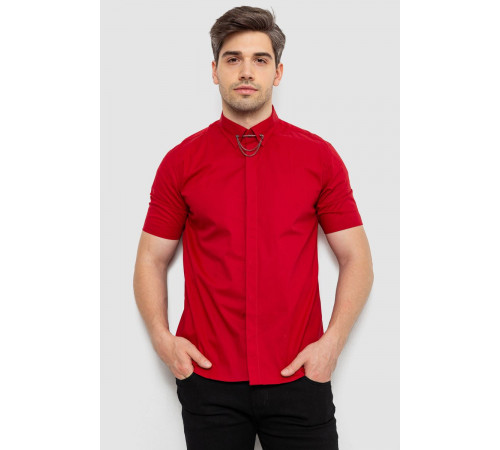 Сорочка чоловіча однотонна, колір бордовий, 214R6917