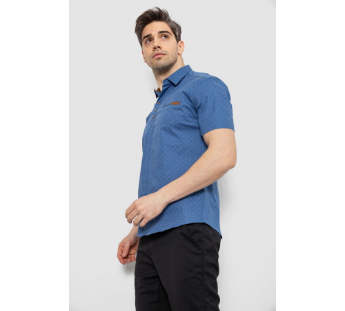 Чоловіча сорочка з принтом, колір синій, 186R7482
