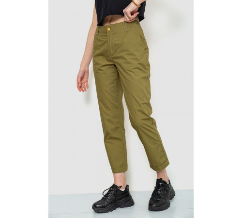 Брюки женские, цвет оливковый, 244R158