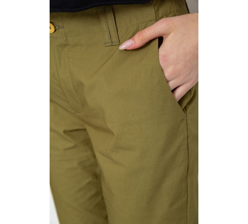 Брюки женские, цвет оливковый, 244R158