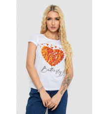Футболка женская с принтом, цвет белый, 244R2204