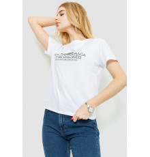 Футболка жіноча з принтом, колір білий, 221R3006