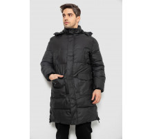 Куртка мужская зимняя удлиненная, цвет черный, 244RH76-30D