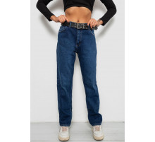 Джинси жіночі однотонні MOM FIT, колір синій, 244R8184
