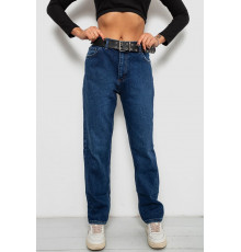 Джинси жіночі однотонні MOM FIT, колір синій, 244R8184