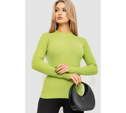 Водолазка женская в рубчик, цвет фисташковый, 204R9029