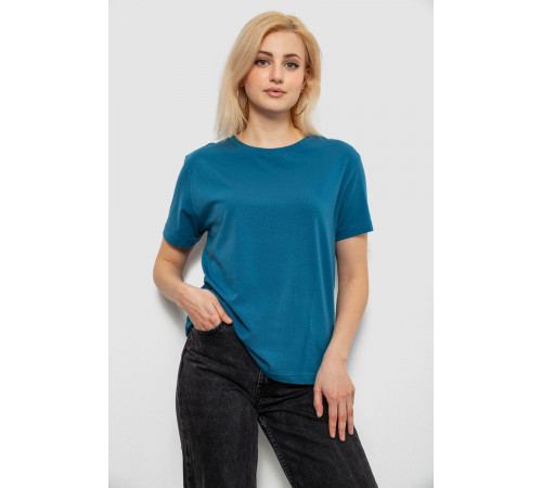 Футболка женская однотонная, цвет джинс, 244R802-5
