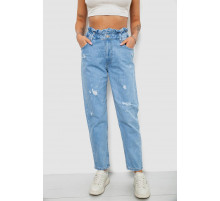 Джинси жіночі Mom-fit, колір блакитний, 244R1601S20-LZ