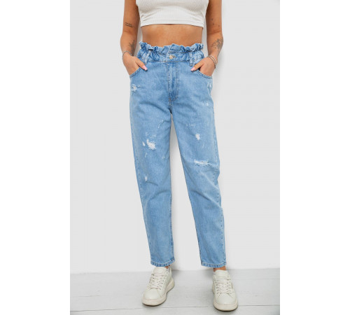 Джинсы женские Mom-fit, цвет голубой, 244R1601S20-LZ