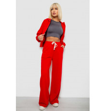 Спортивный костюм женский однотонный, цвет красный, 244R1074AG