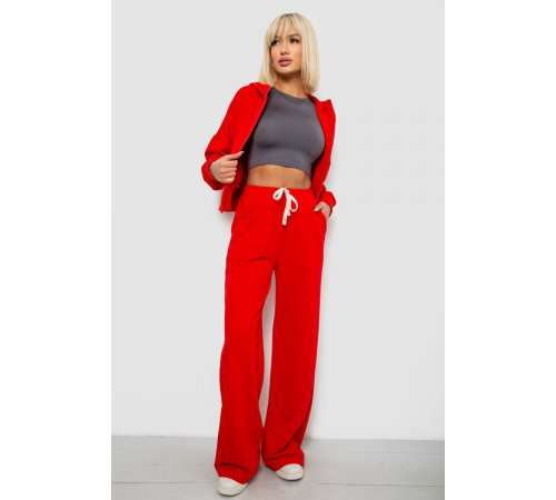 Спортивный костюм женский однотонный, цвет красный, 244R1074AG
